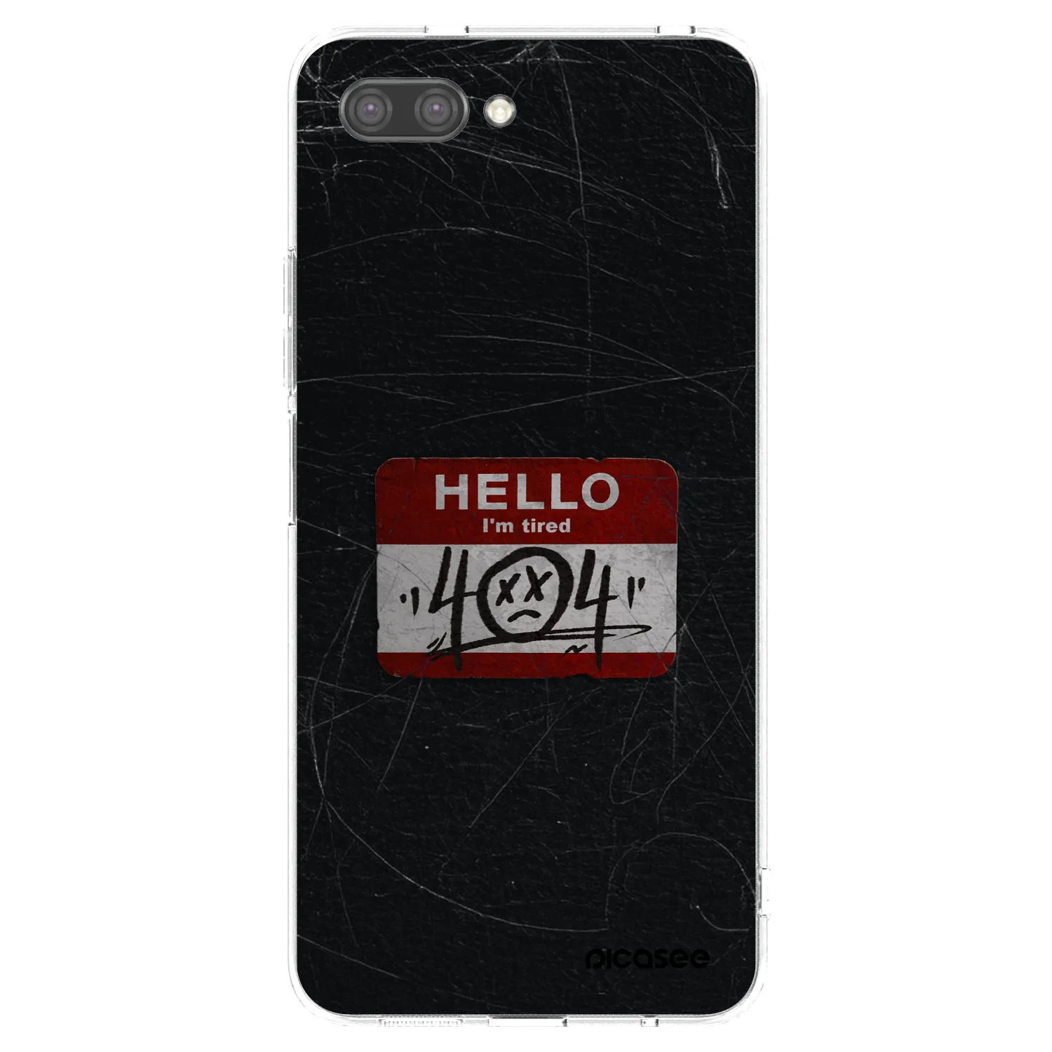 Picasee silikonowe przeźroczyste etui na Honor 10 - HELLO 404