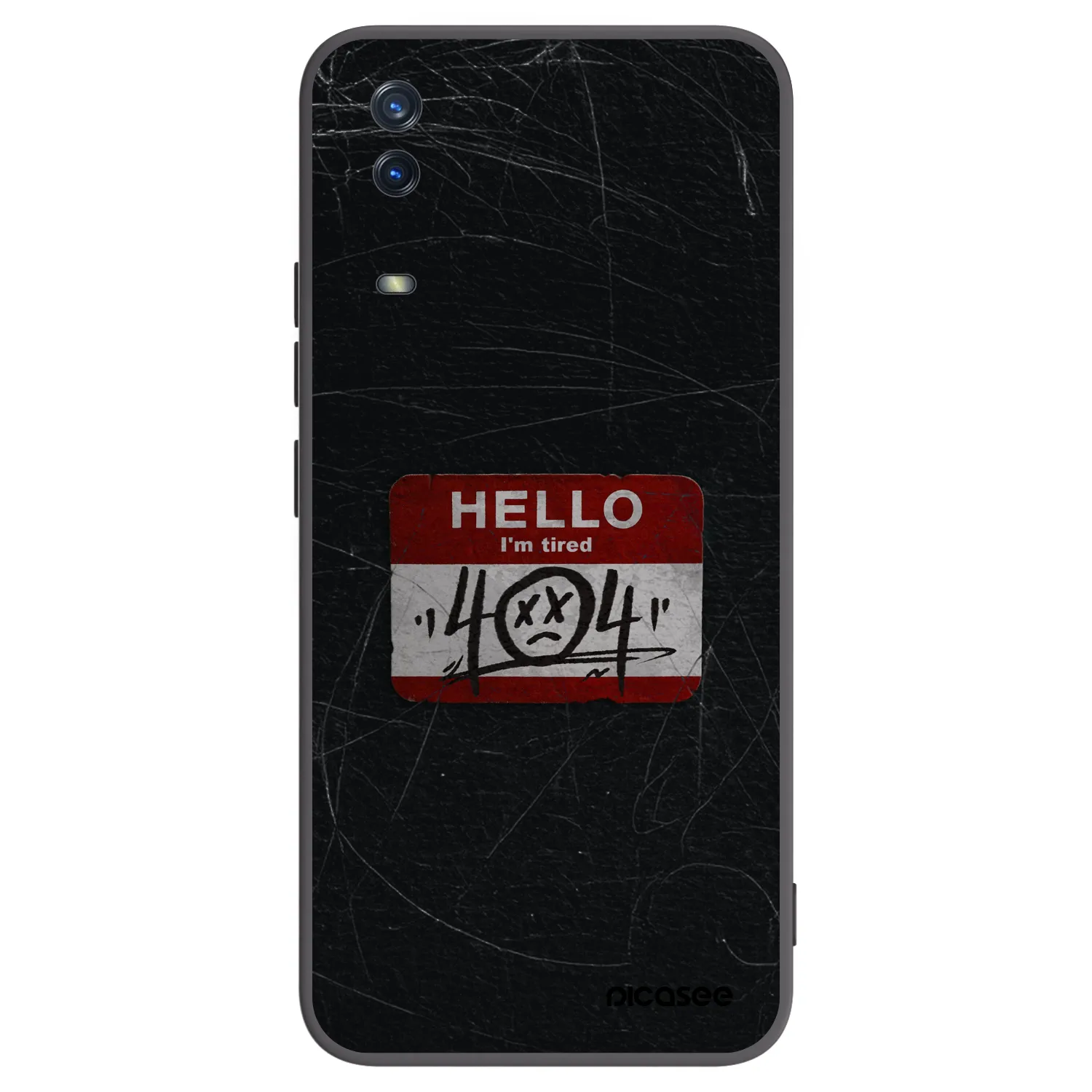 Picasee silikonowe czarne etui na Vivo Y11s - HELLO 404