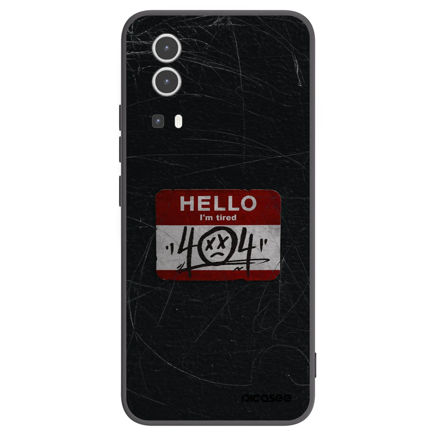 Picasee silikonowe czarne etui na Vivo Y72 5G - HELLO 404