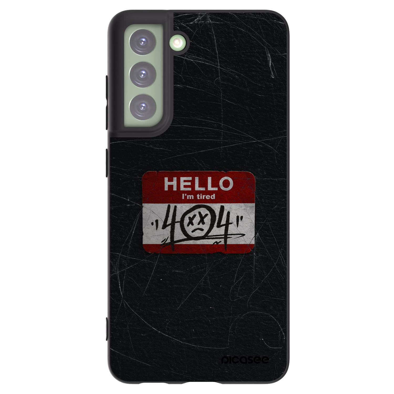 Picasee silikonowe czarne etui na Samsung Galaxy S21 FE 5G - HELLO 404