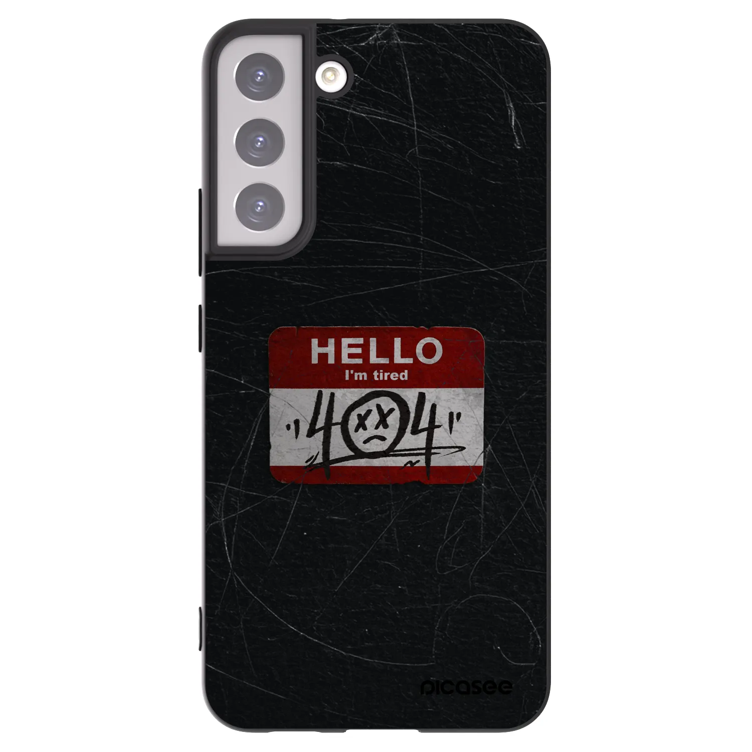 Picasee silikonowe czarne etui na Samsung Galaxy S22+ 5G - HELLO 404
