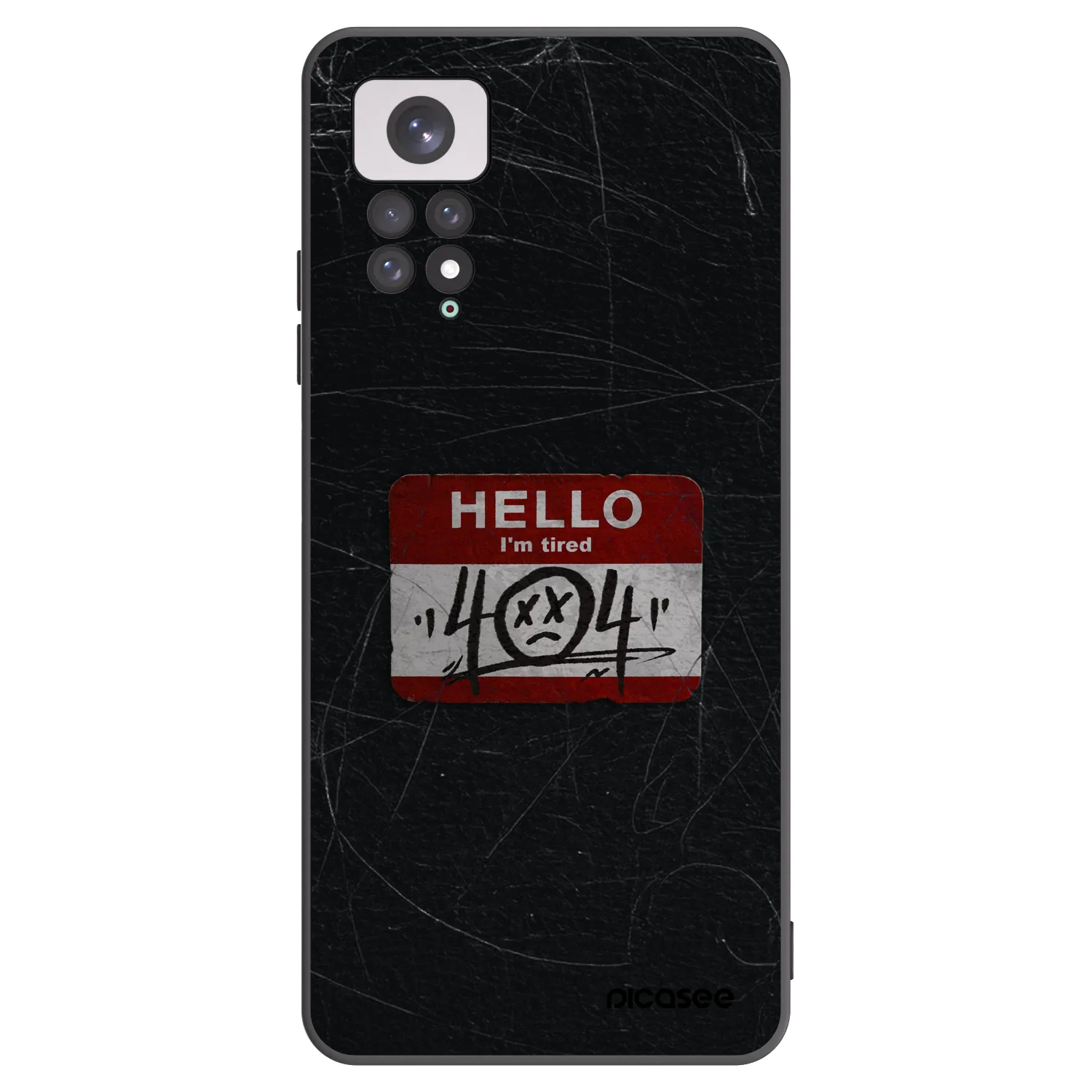 Picasee silikonowe czarne etui na Xiaomi Redmi Note 11 - HELLO 404