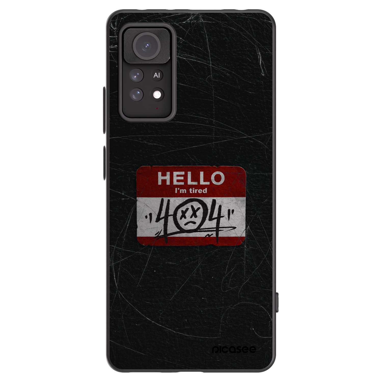 Picasee silikonowe czarne etui na Xiaomi Redmi Note 11 Pro 5G - HELLO 404