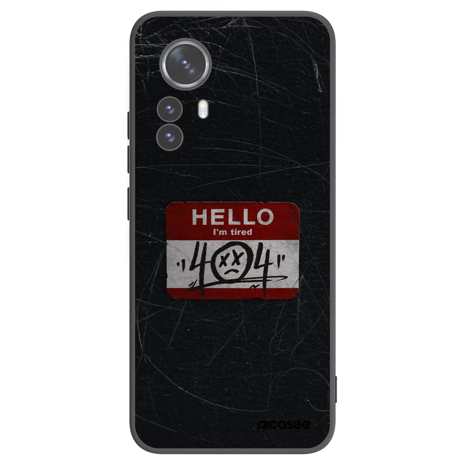 Picasee silikonowe czarne etui na Xiaomi 12 Pro - HELLO 404