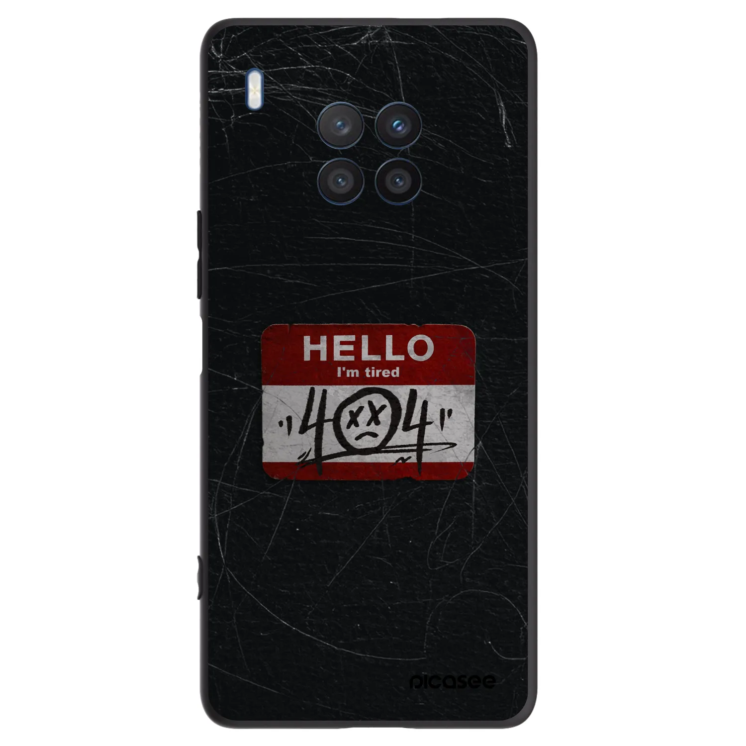 Picasee silikonowe czarne etui na Honor 50 Lite - HELLO 404