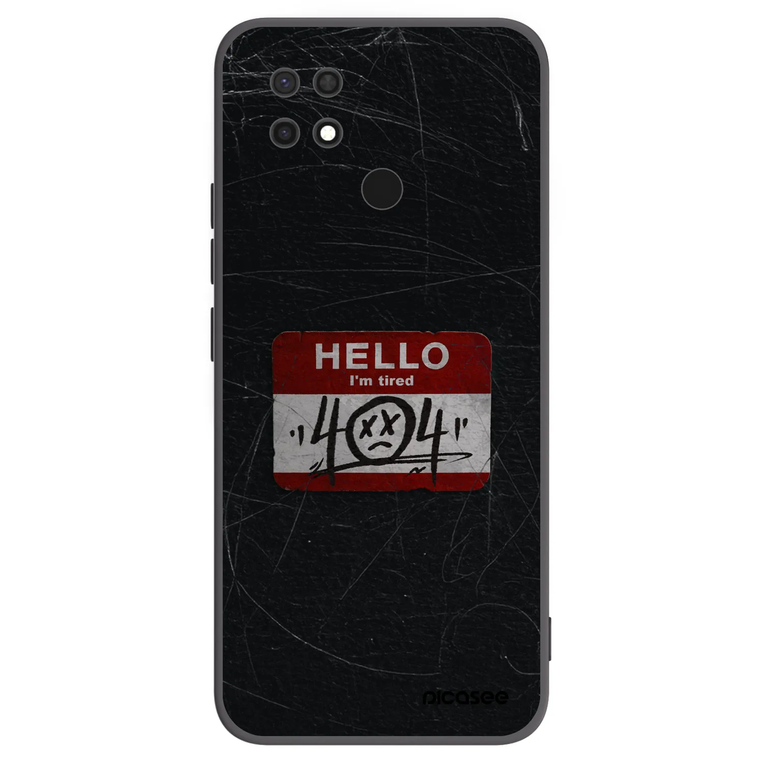 Picasee silikonowe czarne etui na Xiaomi Redmi 10C - HELLO 404