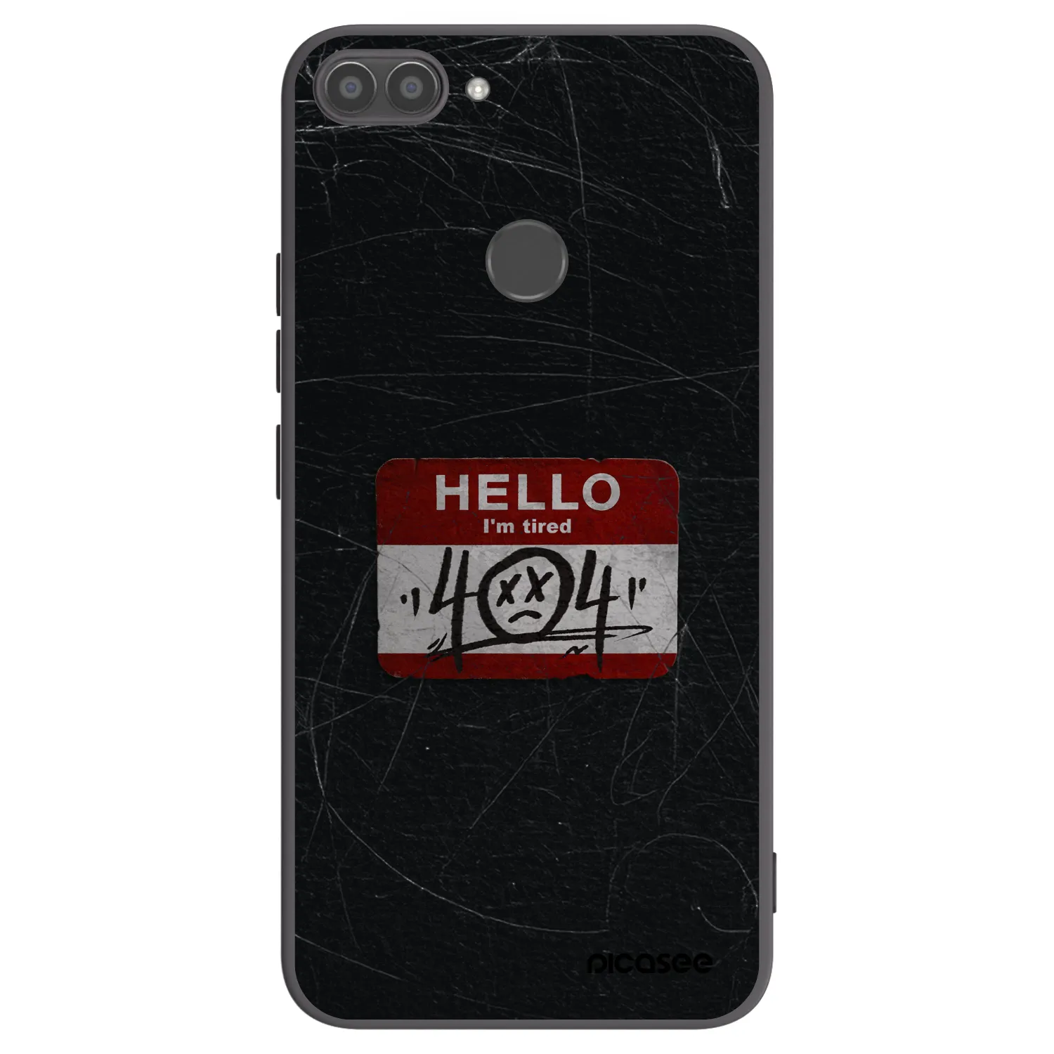 Picasee silikonowe czarne etui na Huawei P Smart - HELLO 404