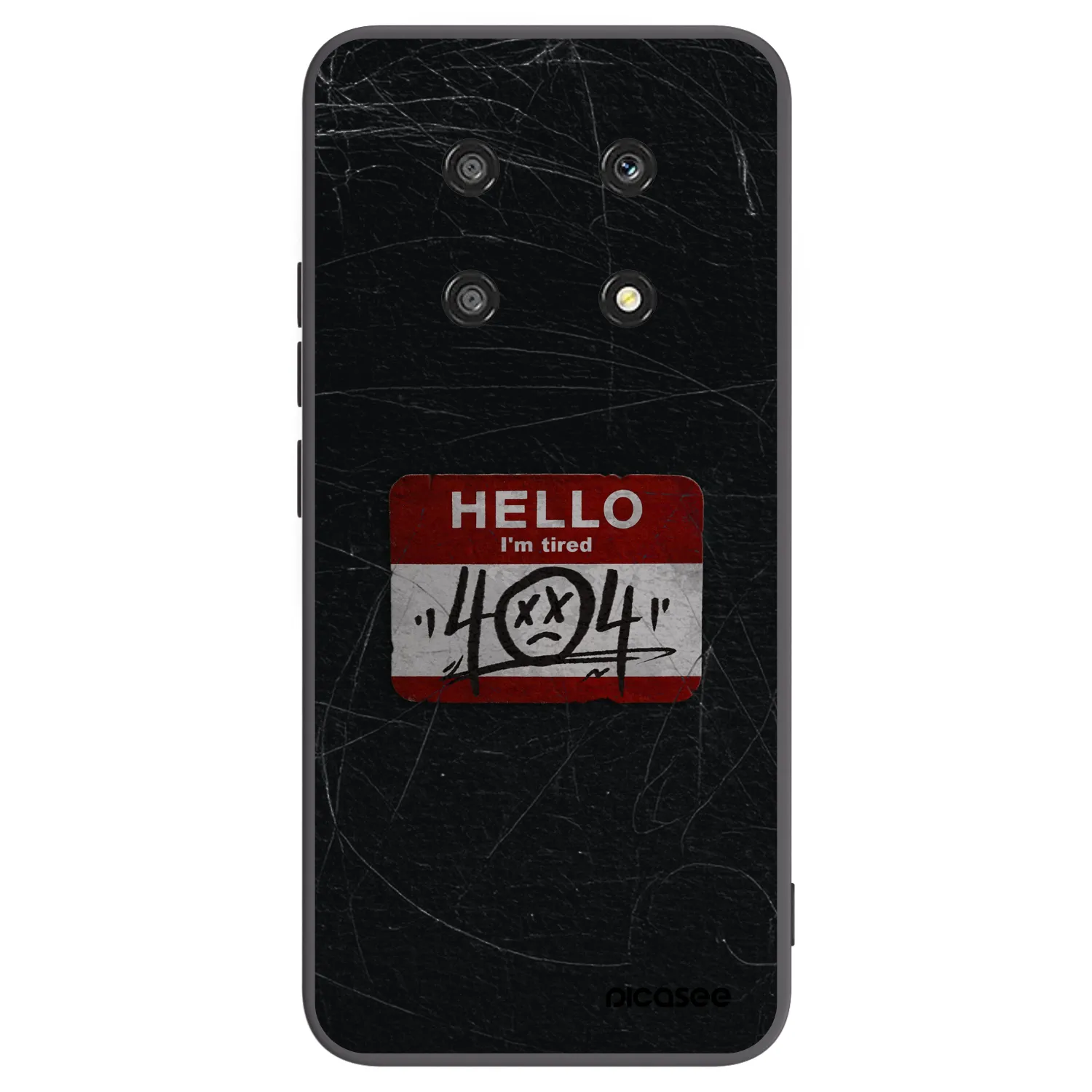 Picasee silikonowe czarne etui na Honor Magic4 Lite 5G - HELLO 404