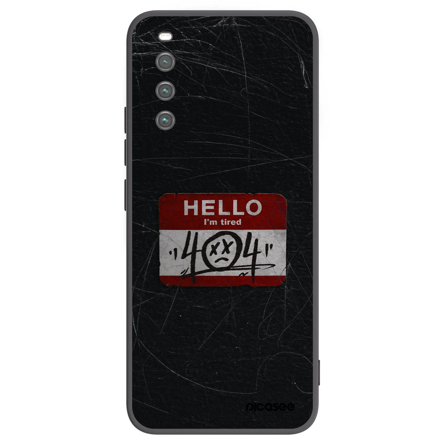 Picasee silikonowe czarne etui na Sony Xperia 10 IV 5G - HELLO 404