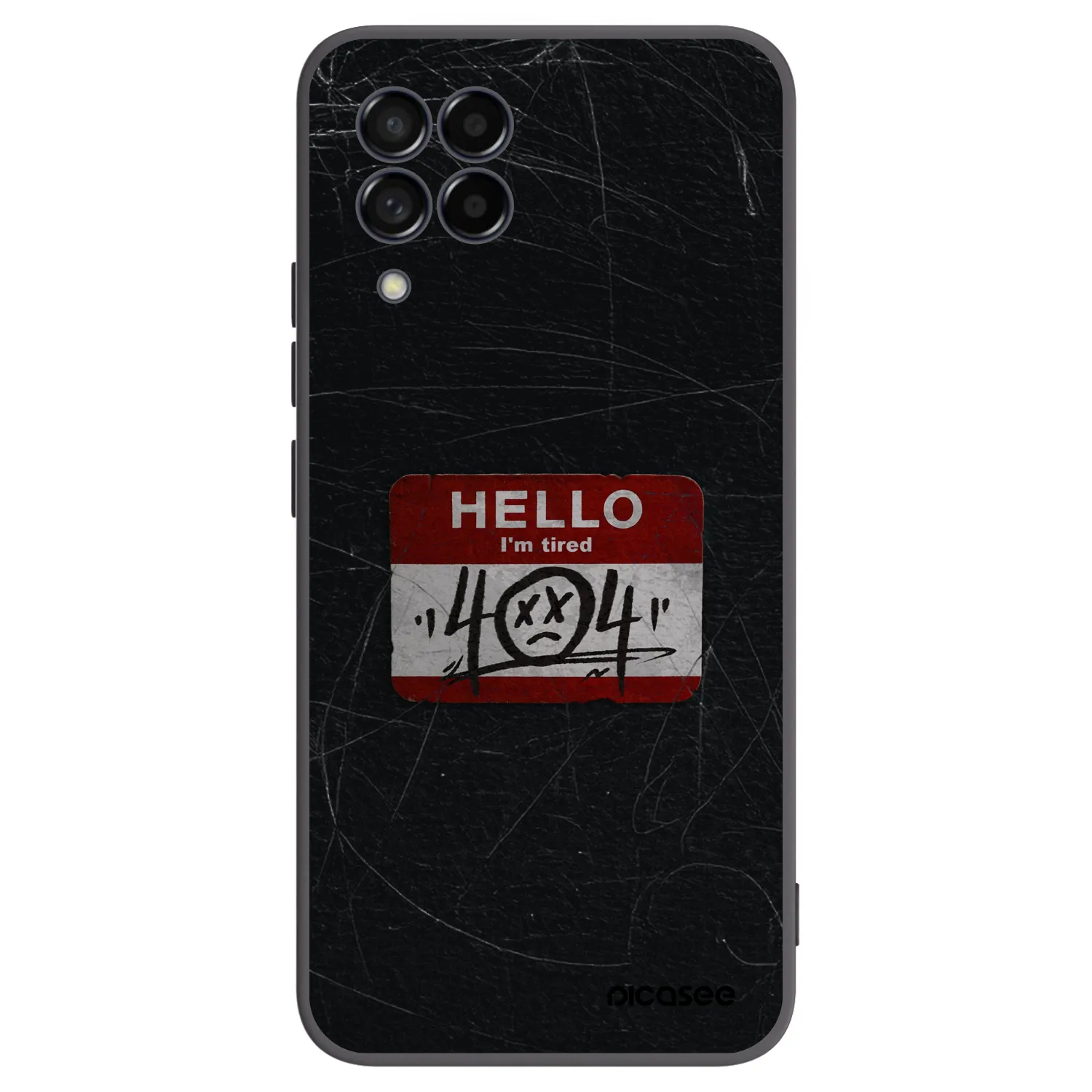 Picasee silikonowe czarne etui na Samsung Galaxy M53 5G - HELLO 404