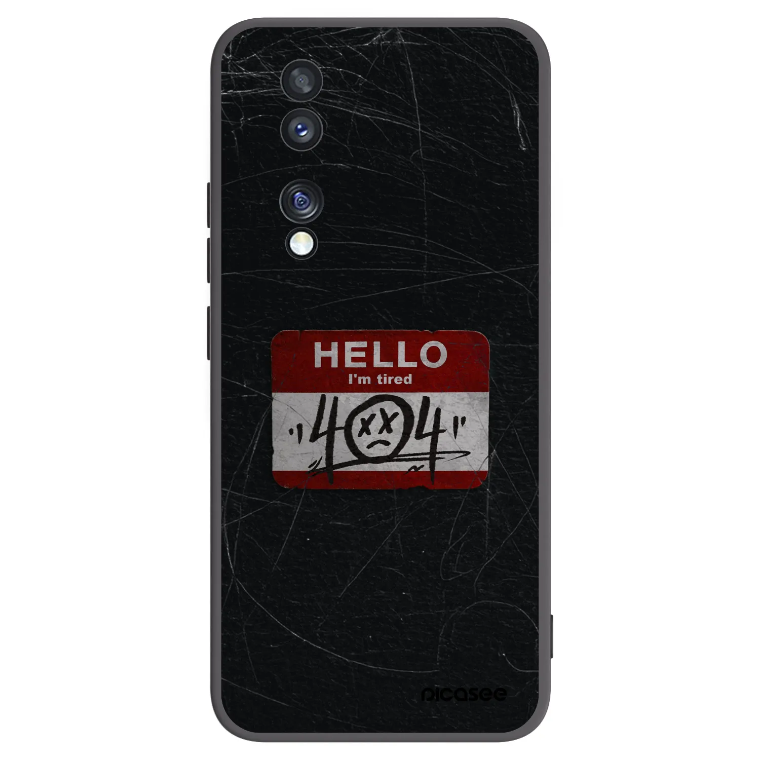 Picasee silikonowe czarne etui na Honor 70 - HELLO 404