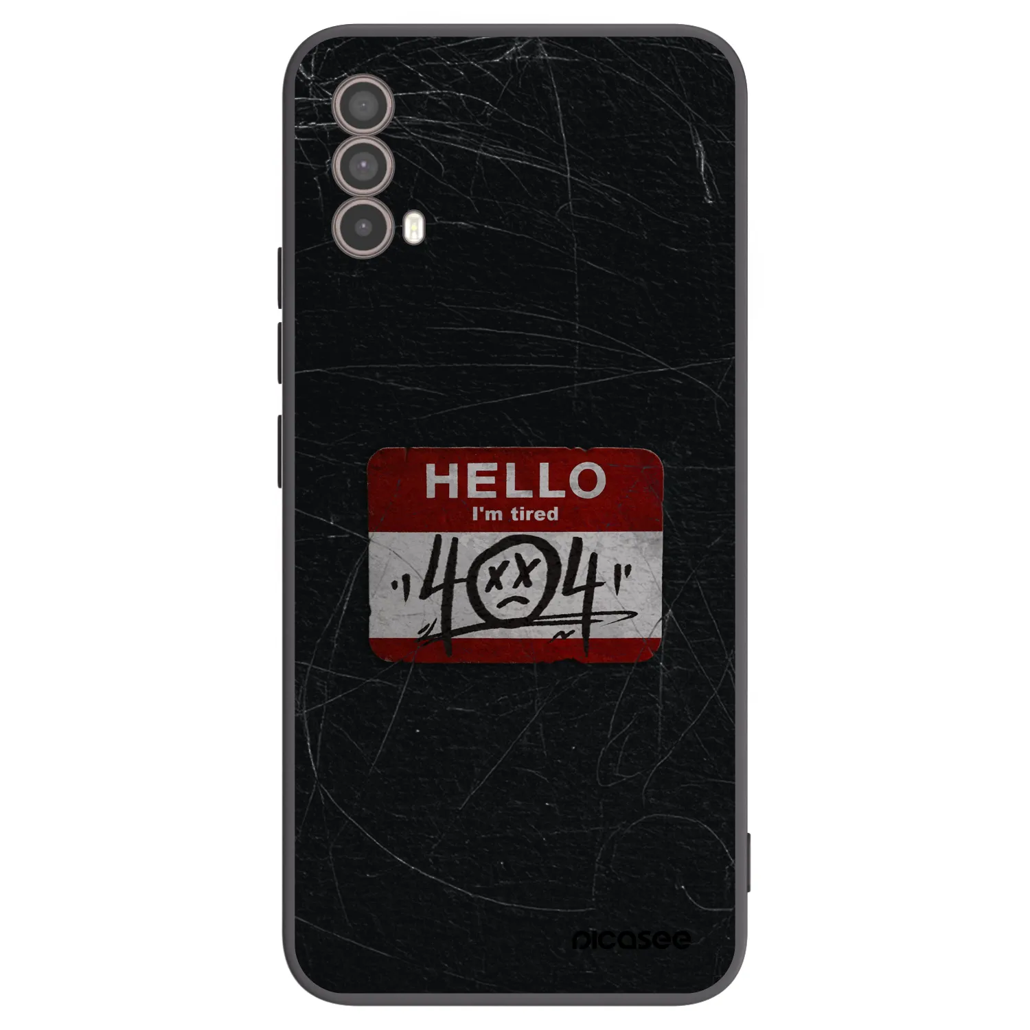 Picasee silikonowe czarne etui na Motorola Moto E40 - HELLO 404