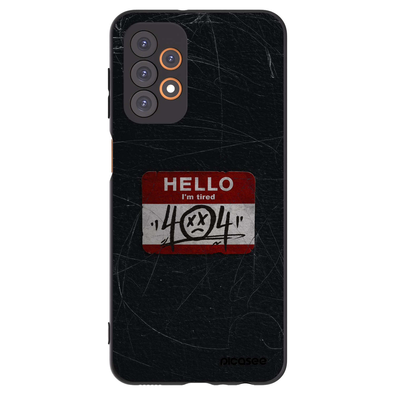 Picasee silikonowe czarne etui na Samsung Galaxy A23 A236B 5G - HELLO 404