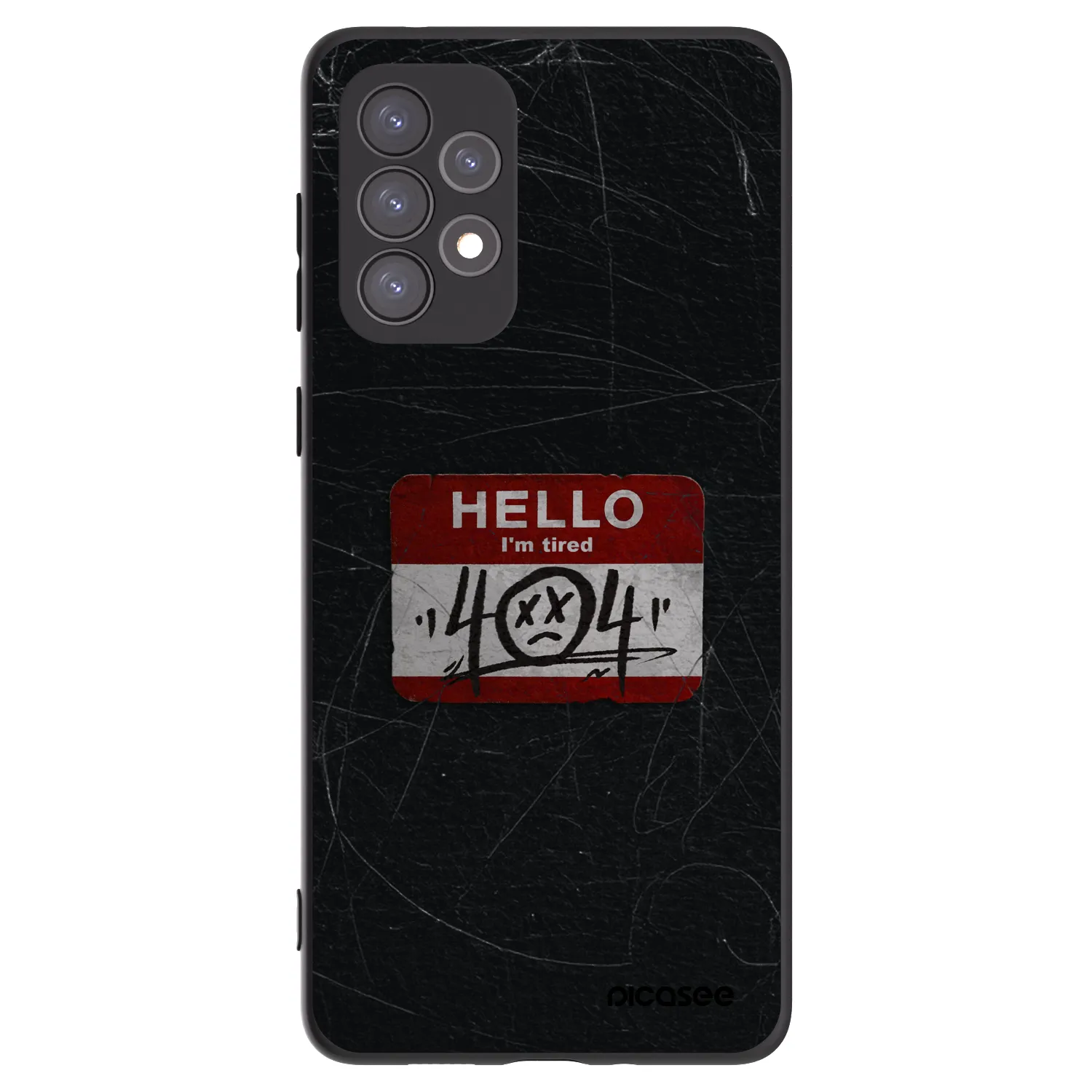 Picasee silikonowe czarne etui na Samsung Galaxy A73 5G - HELLO 404