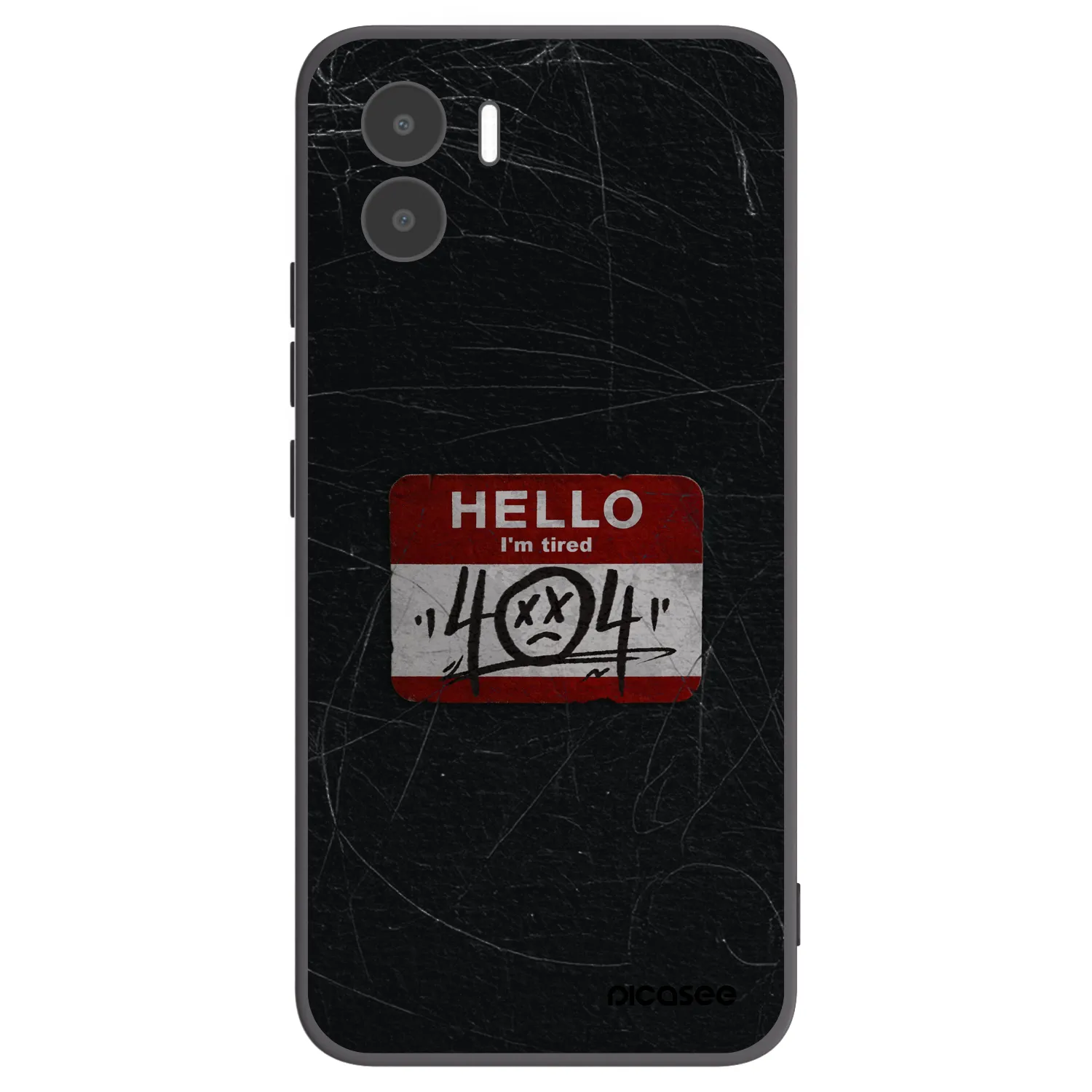 Picasee silikonowe czarne etui na Xiaomi Redmi A1 - HELLO 404