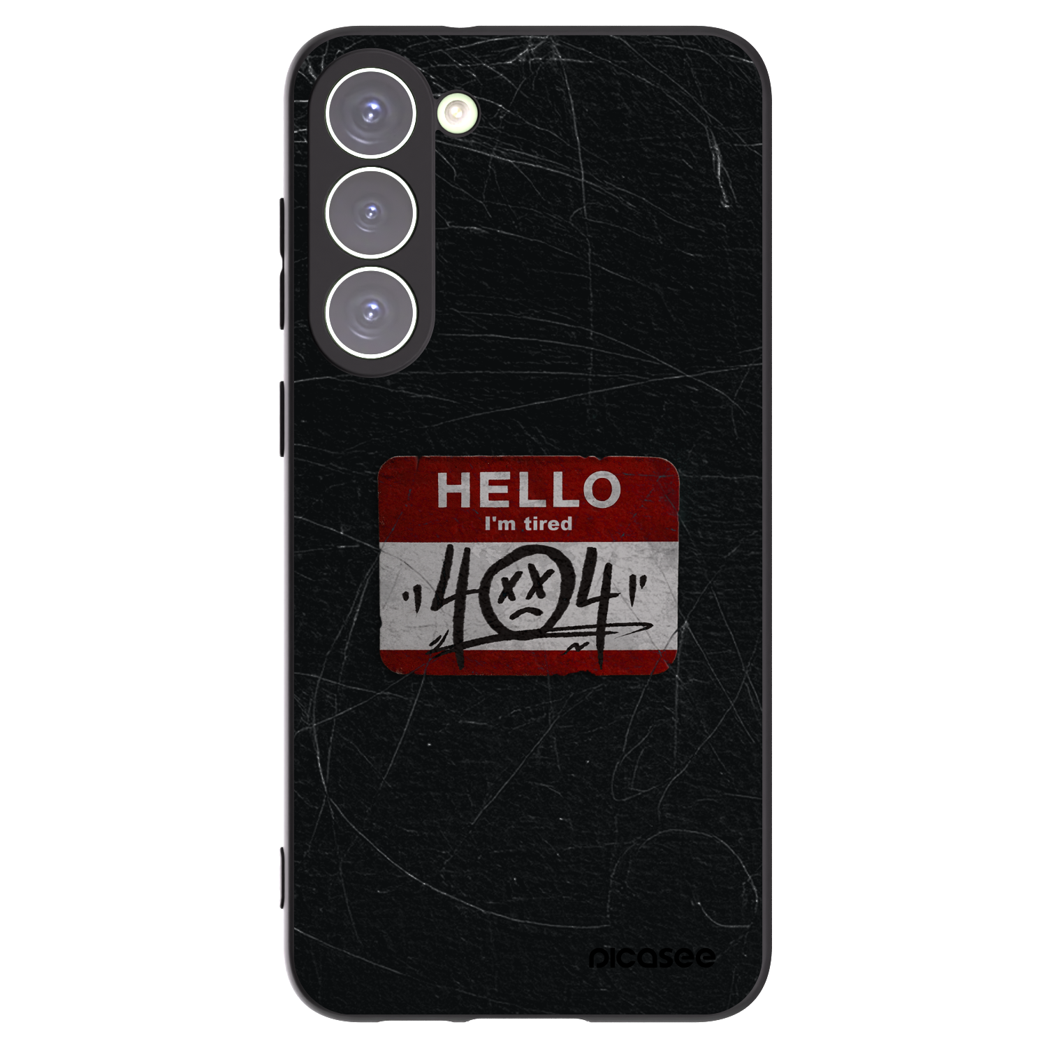 Picasee silikonowe czarne etui na Samsung Galaxy S23+ 5G - HELLO 404