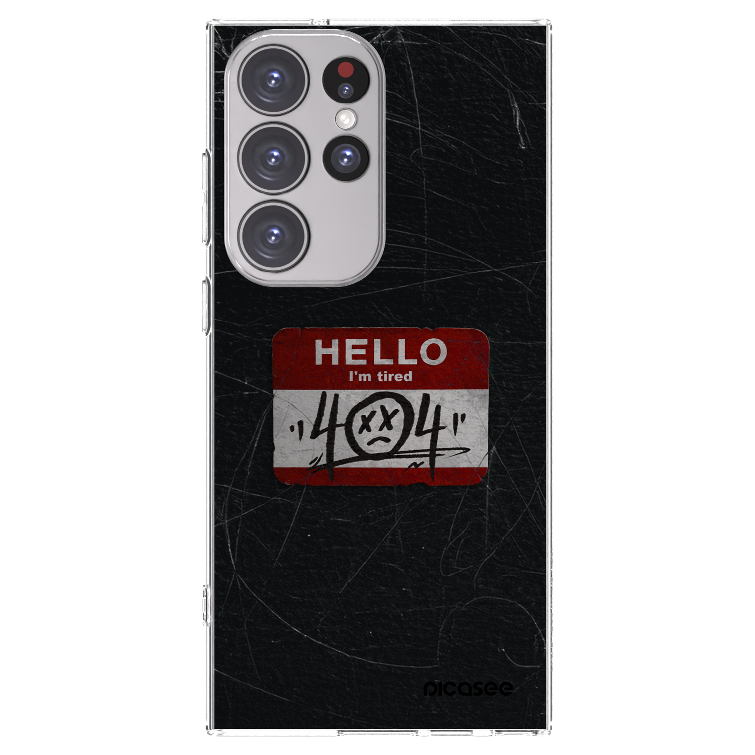 Picasee silikonowe przeźroczyste etui na Samsung Galaxy S23 Ultra 5G - HELLO 404