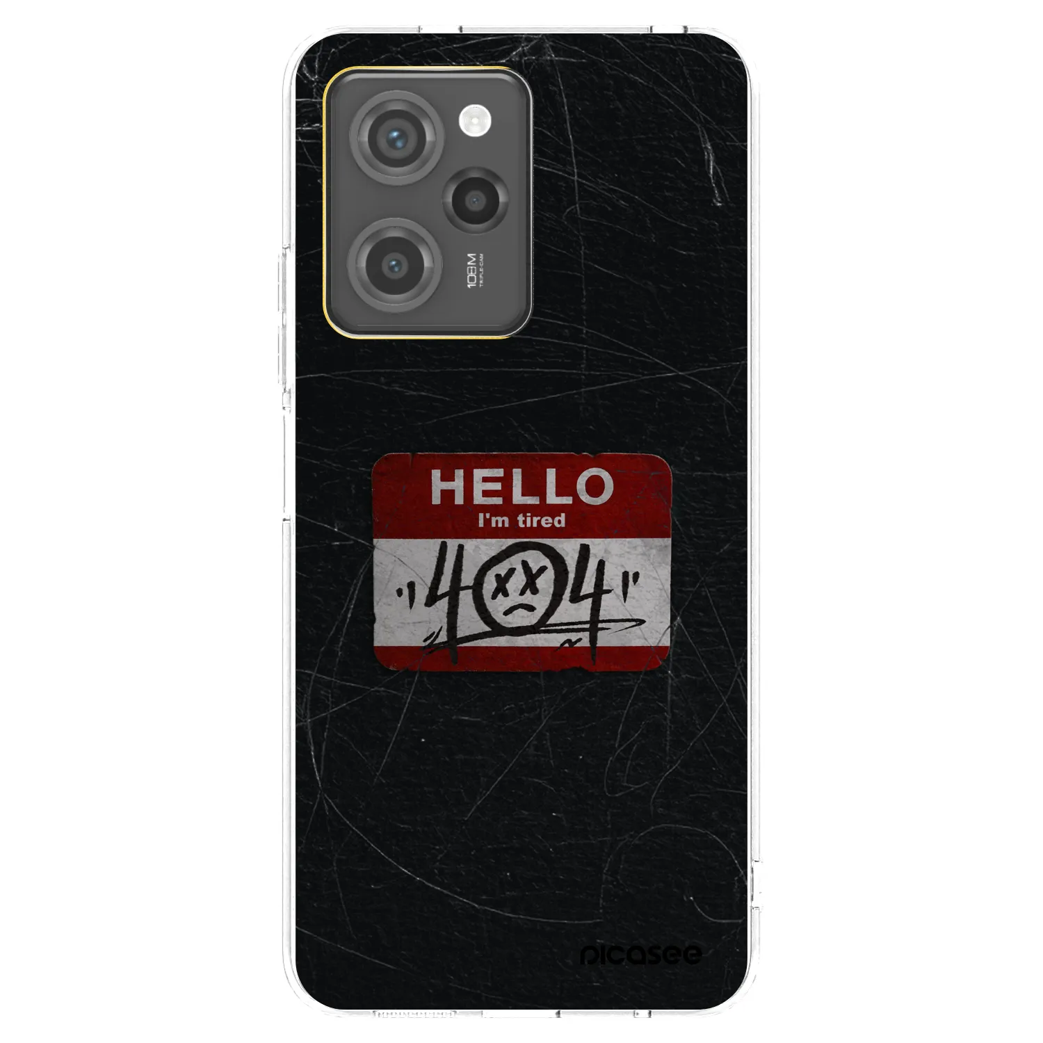 Picasee silikonowe czarne etui na Xiaomi Poco X5 Pro - HELLO 404