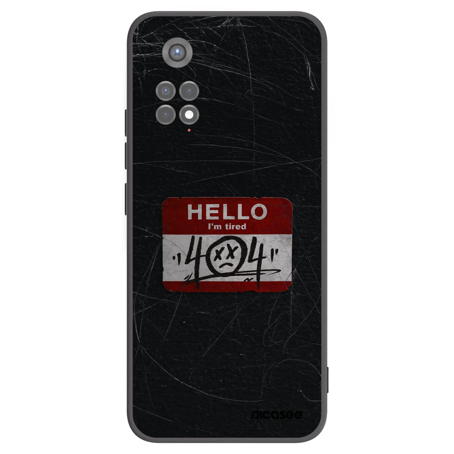 Picasee silikonowe czarne etui na Xiaomi Redmi Note 11S 5G - HELLO 404