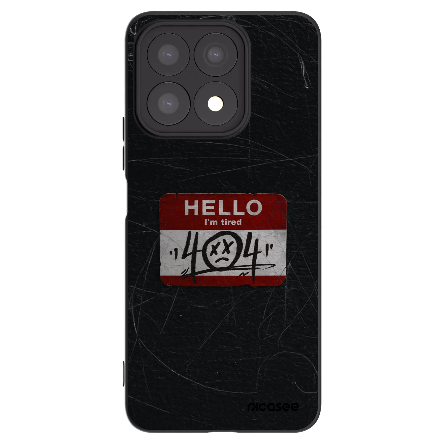Picasee silikonowe czarne etui na Honor X8a - HELLO 404