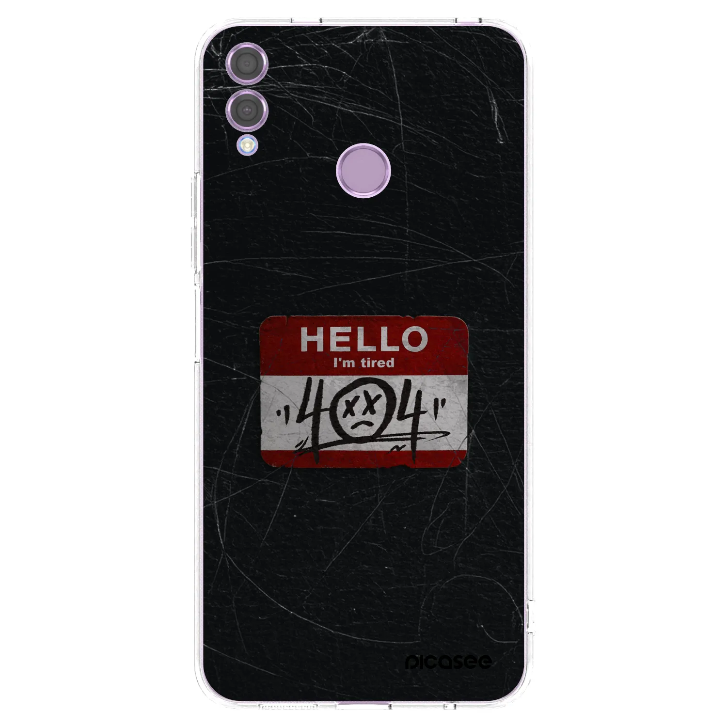 Picasee silikonowe przeźroczyste etui na Honor 8X - HELLO 404