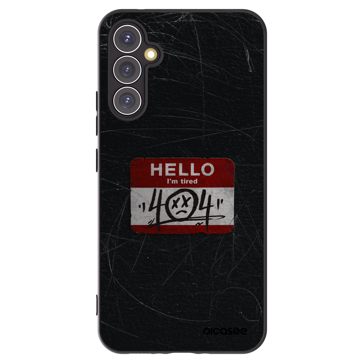 Picasee silikonowe czarne etui na Samsung Galaxy A34 5G A346B - HELLO 404