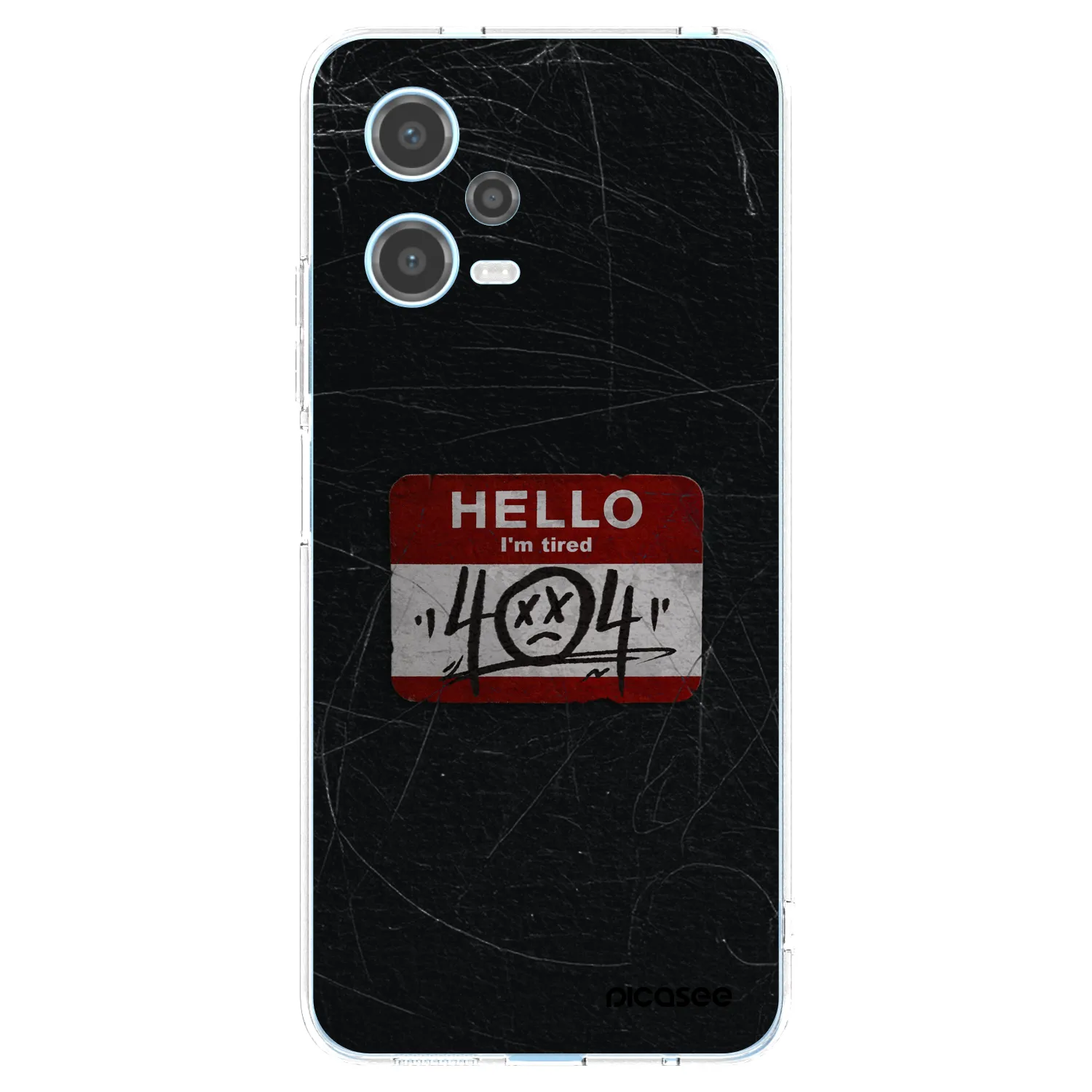 Picasee silikonowe przeźroczyste etui na Xiaomi Redmi Note 12 5G - HELLO 404