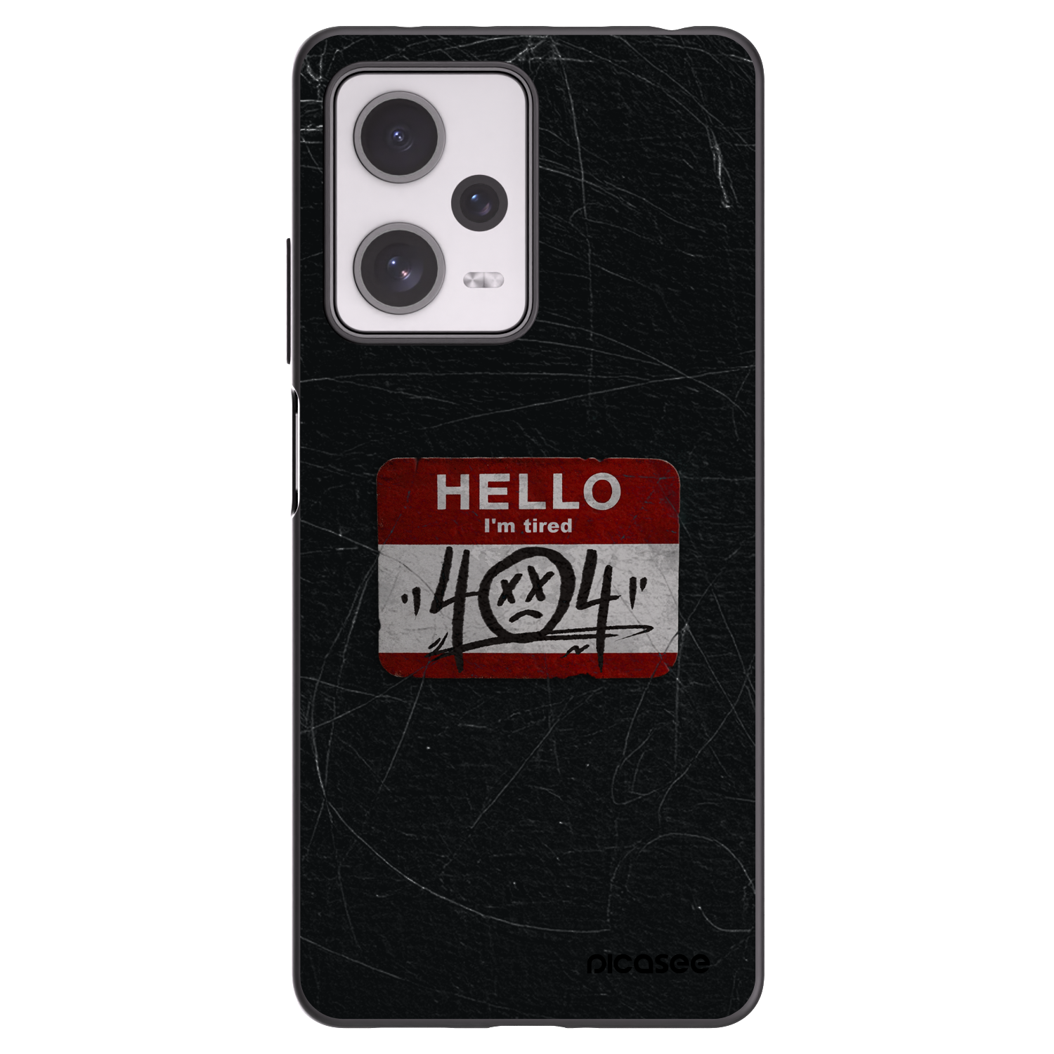 Picasee silikonowe czarne etui na Xiaomi Redmi Note 12 Pro+ 5G - HELLO 404