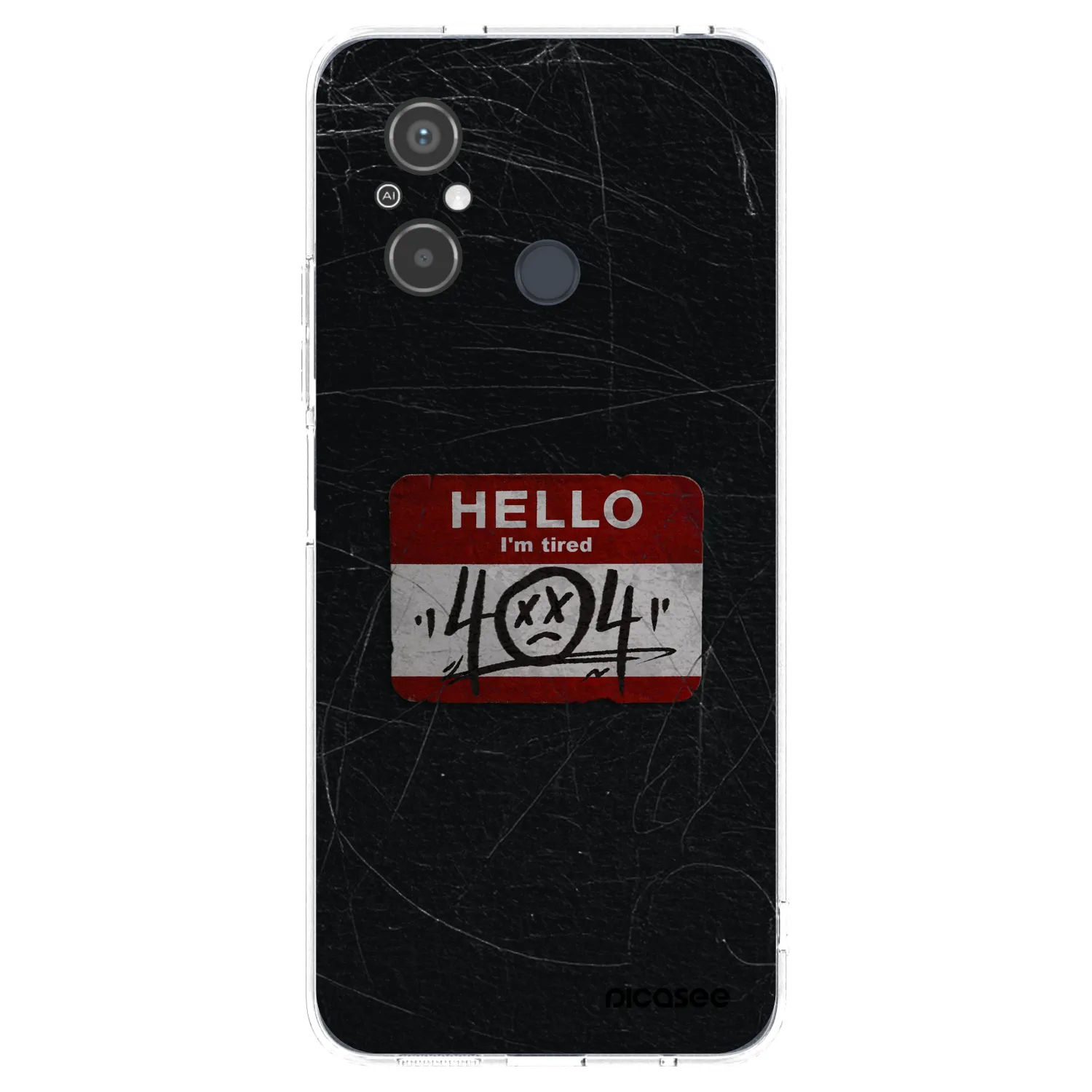 Picasee silikonowe przeźroczyste etui na Xiaomi Redmi 12C - HELLO 404