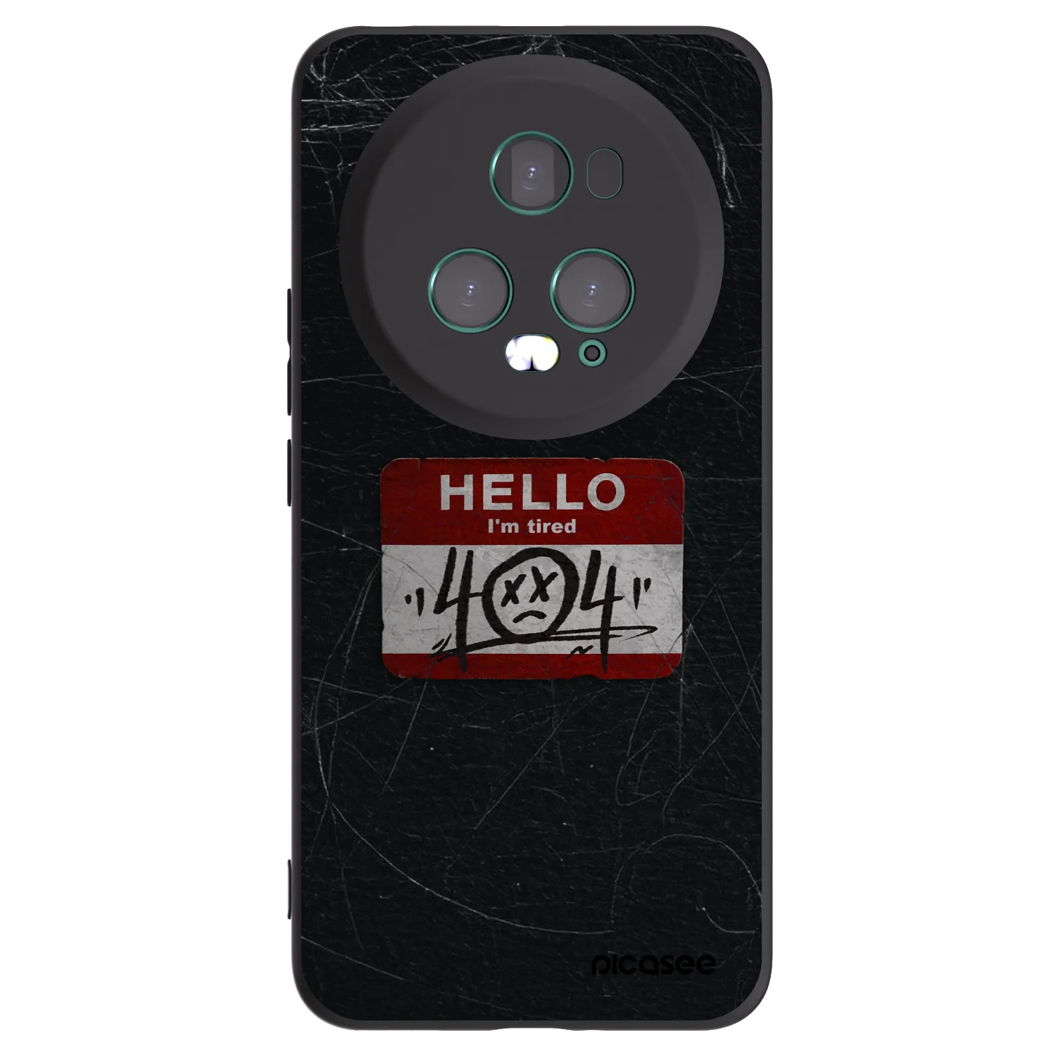 Picasee silikonowe czarne etui na Honor Magic5 Pro - HELLO 404