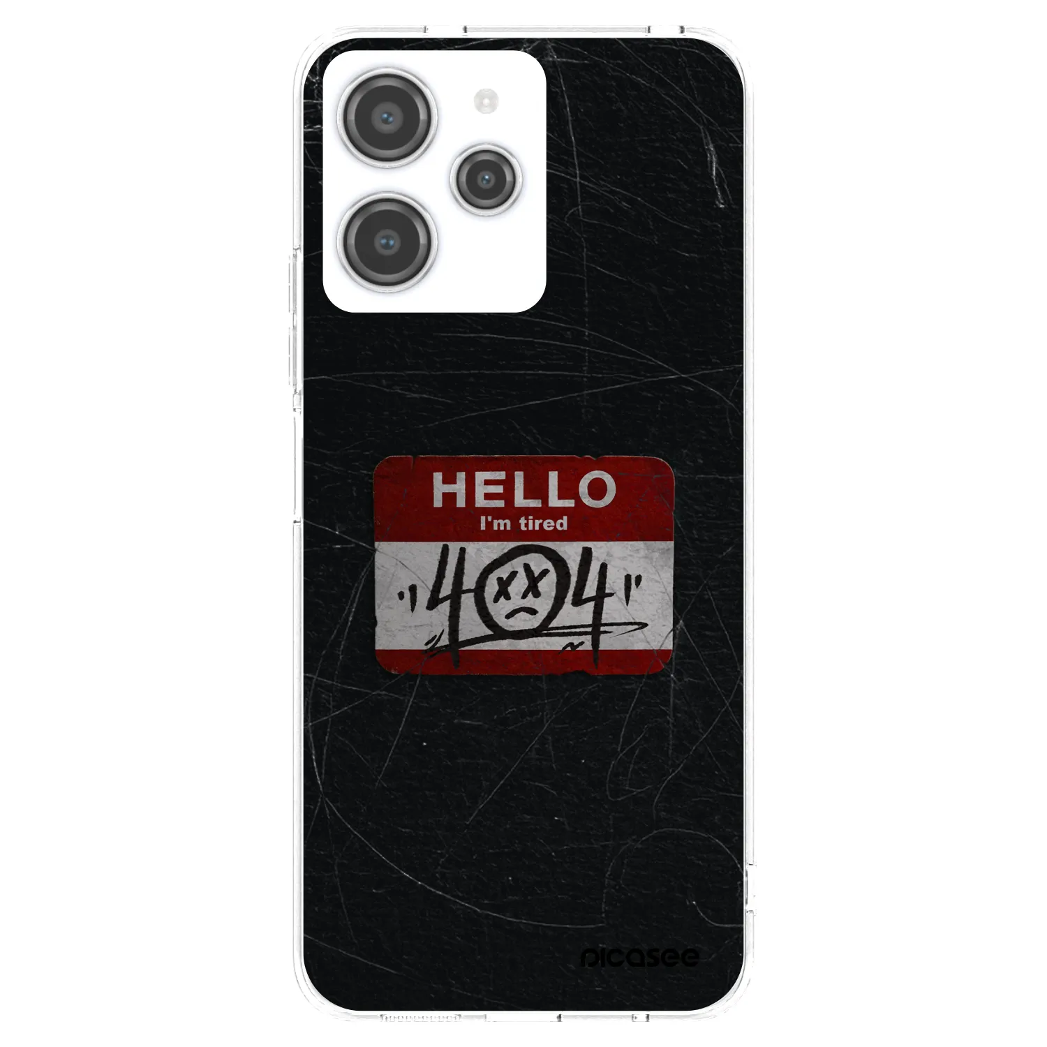 Picasee silikonowe przeźroczyste etui na Xiaomi Redmi 12 4G - HELLO 404