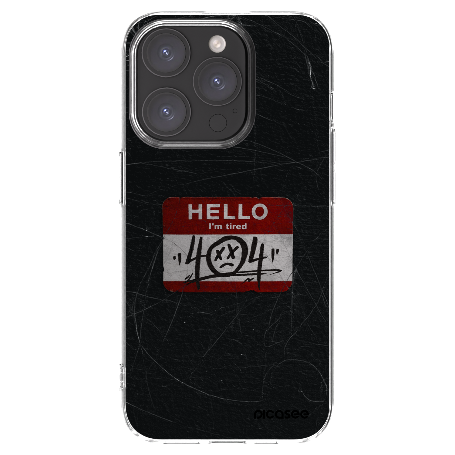 Picasee silikonowe przeźroczyste etui na Apple iPhone 15 Pro - HELLO 404