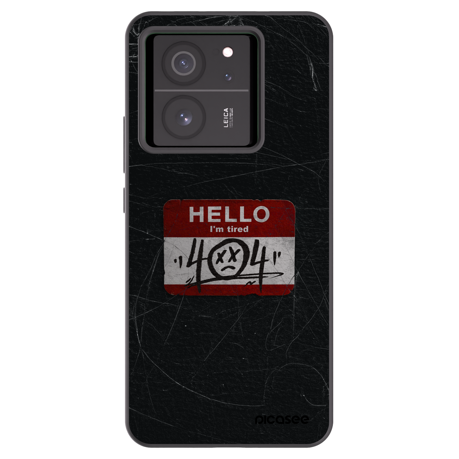 Picasee silikonowe czarne etui na Xiaomi 13T Pro - HELLO 404