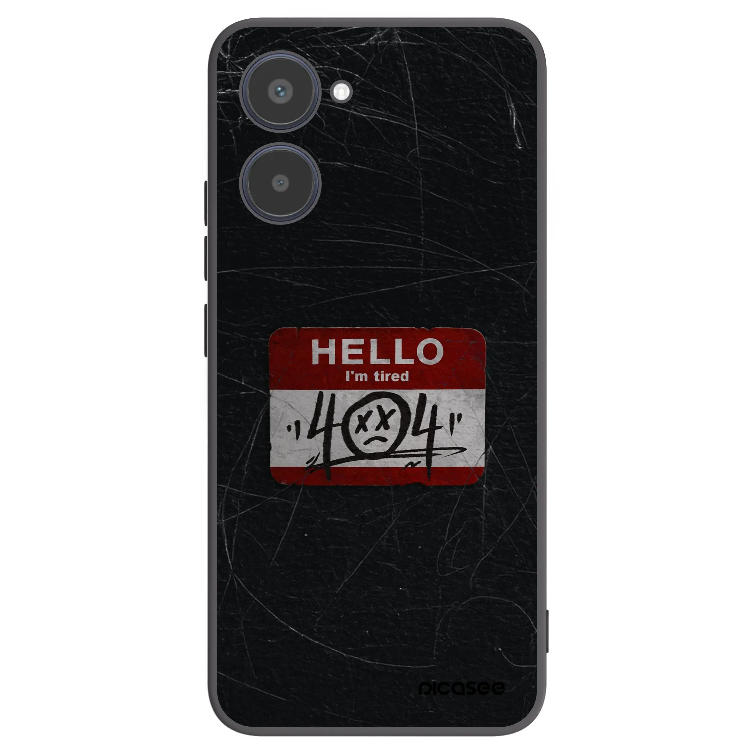 Picasee silikonowe czarne etui na Realme 10 4G - HELLO 404
