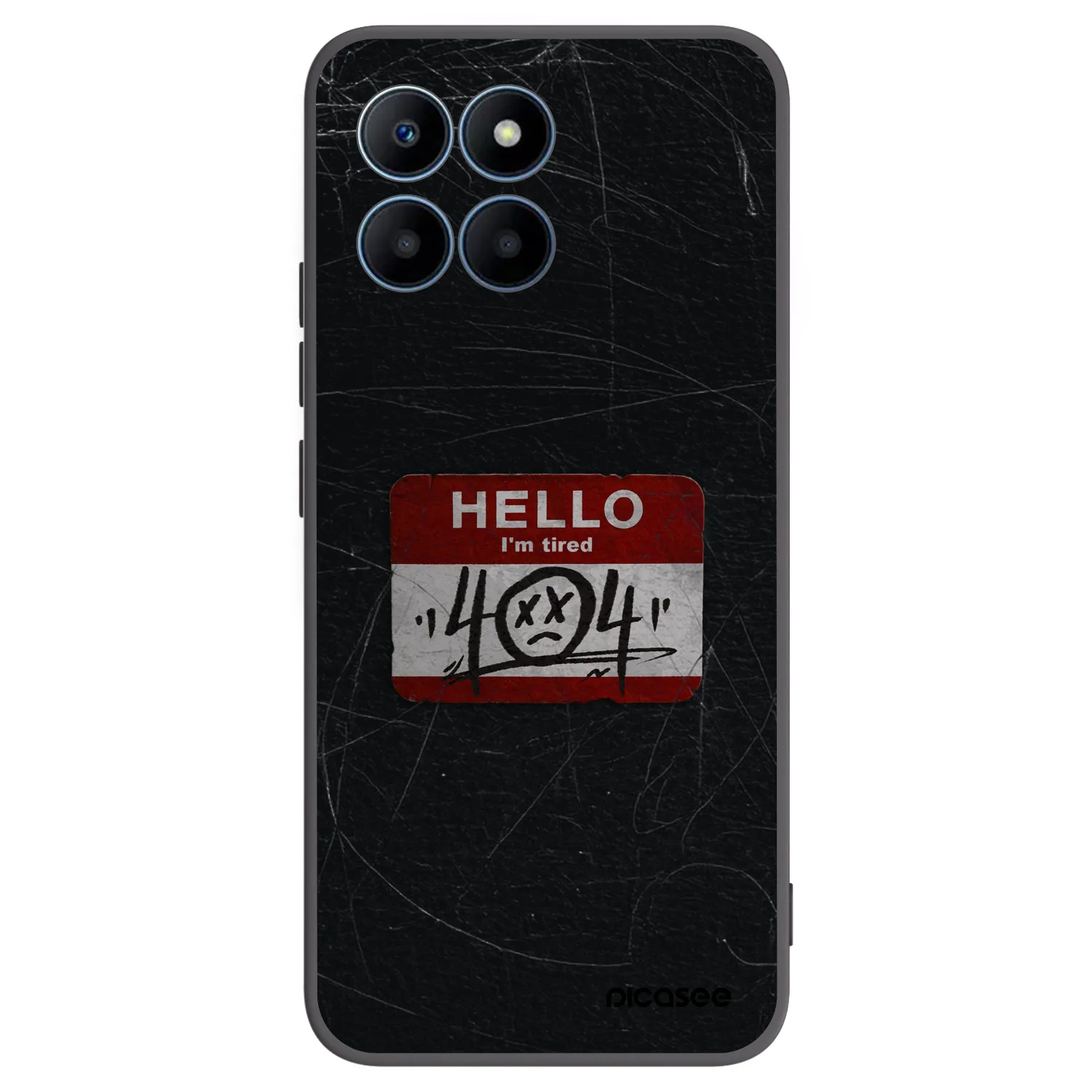 Picasee silikonowe czarne etui na Honor 70 Lite - HELLO 404