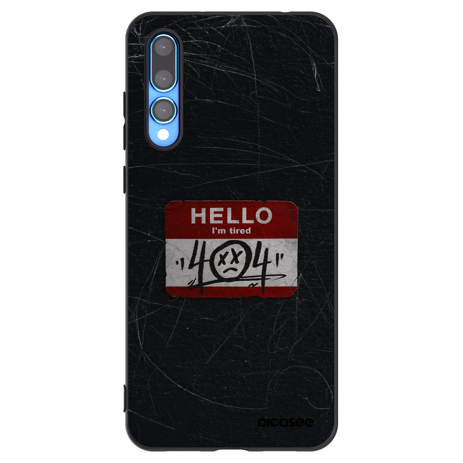 Picasee silikonowe czarne etui na Huawei P20 Pro - HELLO 404