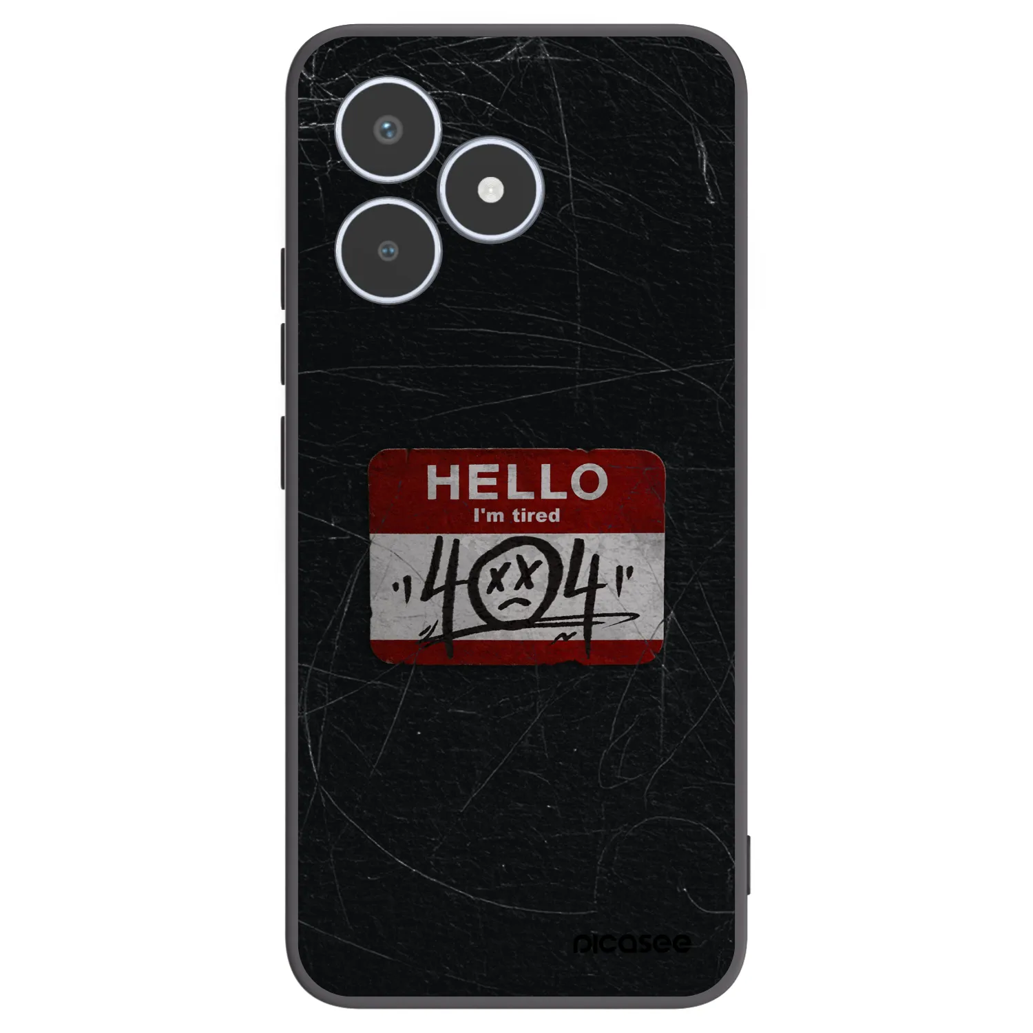 Picasee silikonowe czarne etui na Realme C53 - HELLO 404