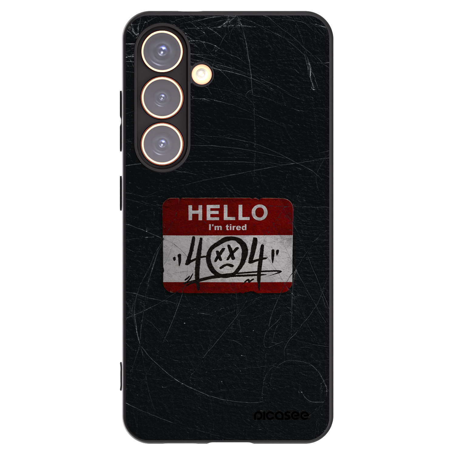 Picasee silikonowe czarne etui na Samsung Galaxy S24 S921B 5G - HELLO 404