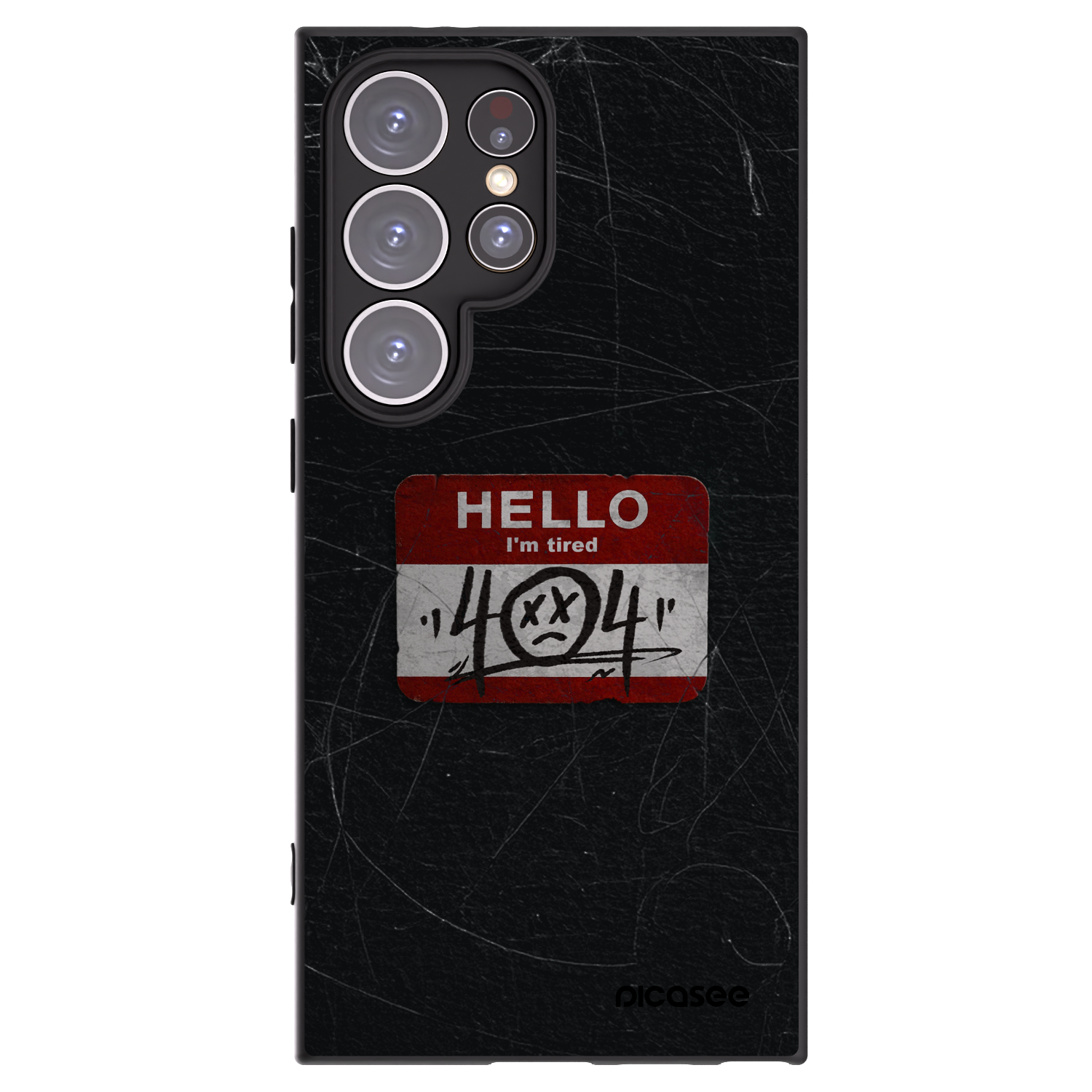 Picasee silikonowe czarne etui na Samsung Galaxy S24 Ultra S928B 5G - HELLO 404