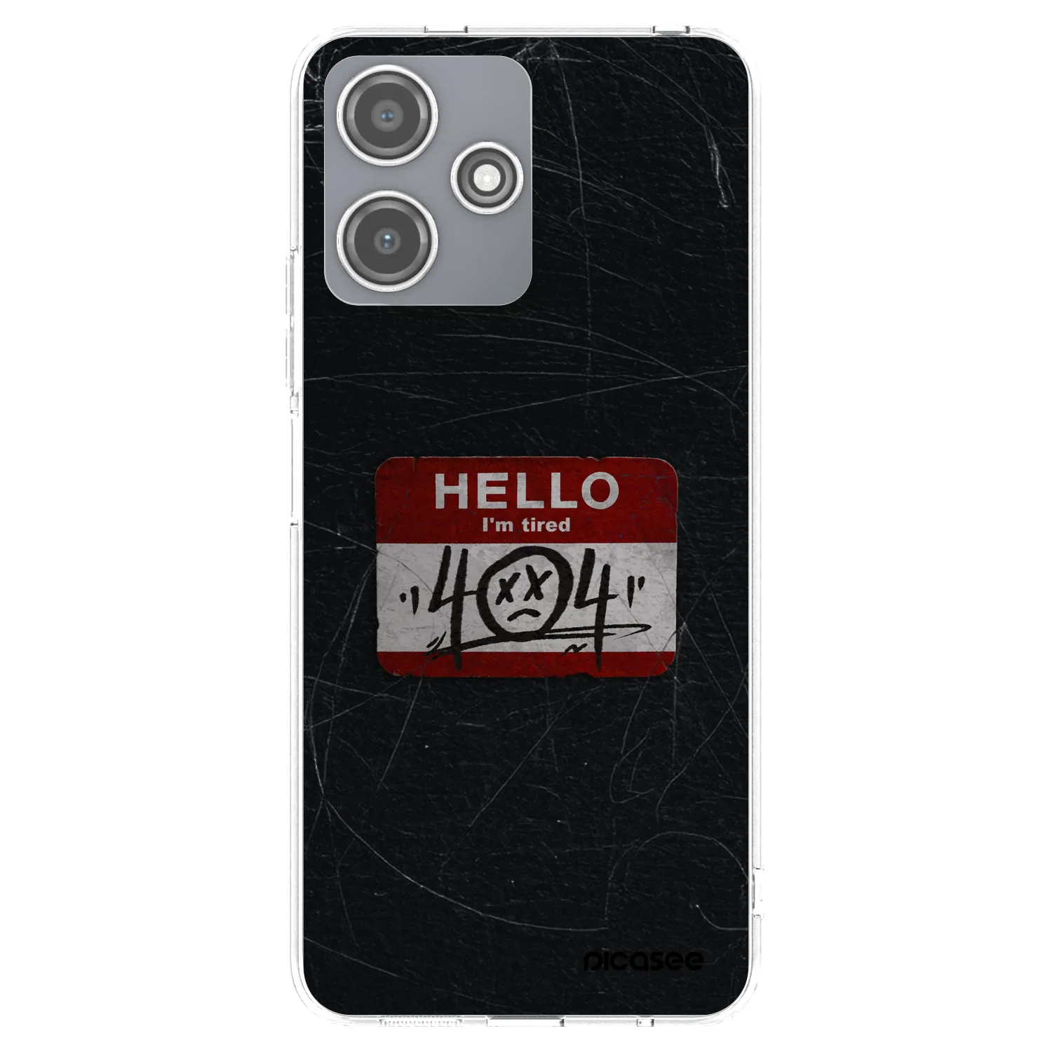 Picasee silikonowe przeźroczyste etui na Xiaomi Redmi 12 5G - HELLO 404