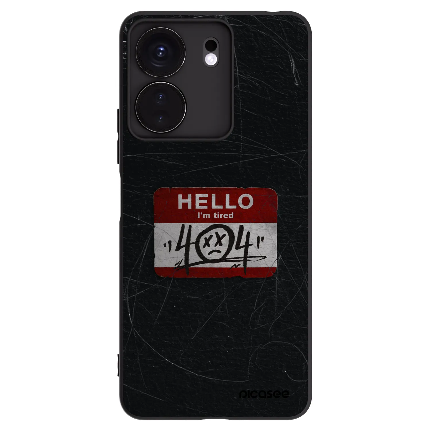 Picasee silikonowe czarne etui na Xiaomi Redmi 13C 4G - HELLO 404