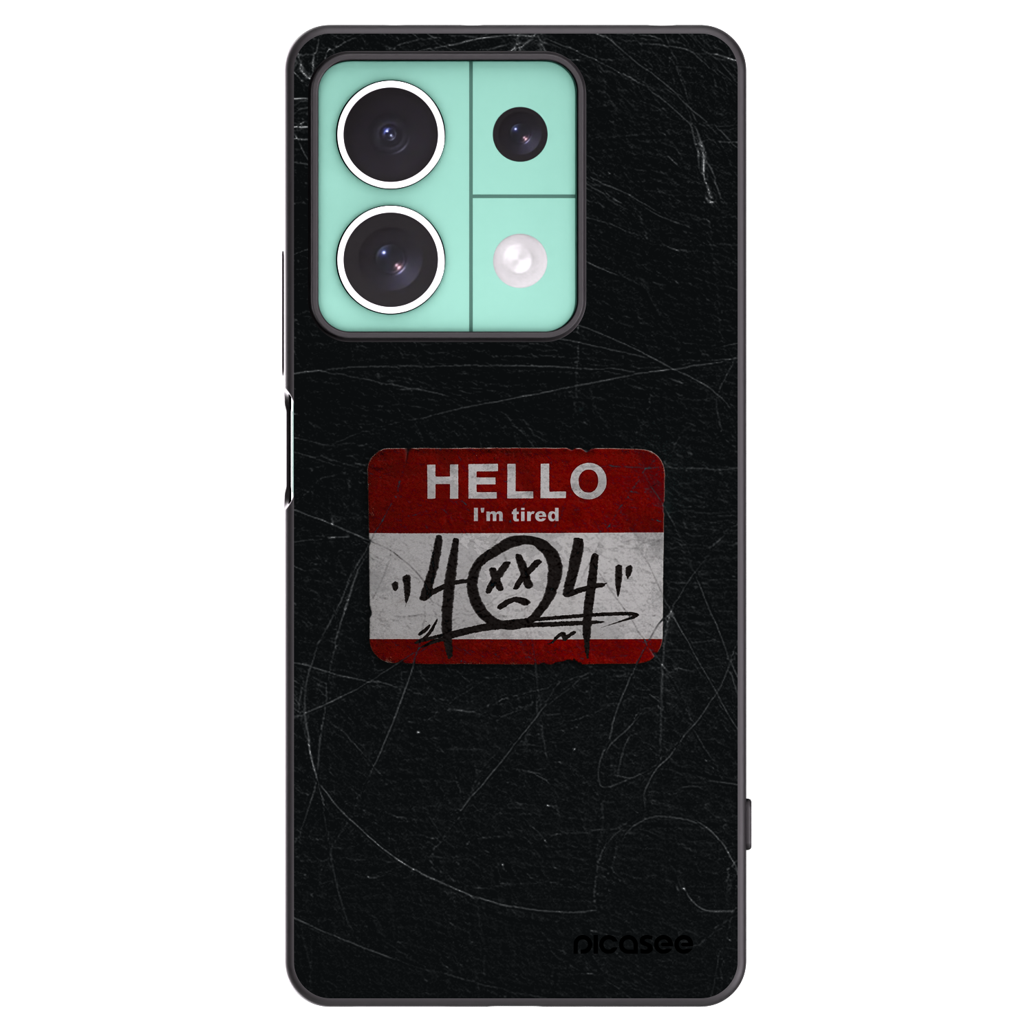 Picasee silikonowe czarne etui na Xiaomi Redmi Note 13 5G - HELLO 404