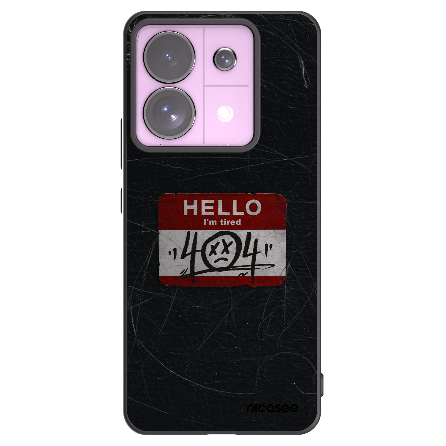 Picasee silikonowe czarne etui na Xiaomi Redmi Note 13 Pro 5G - HELLO 404