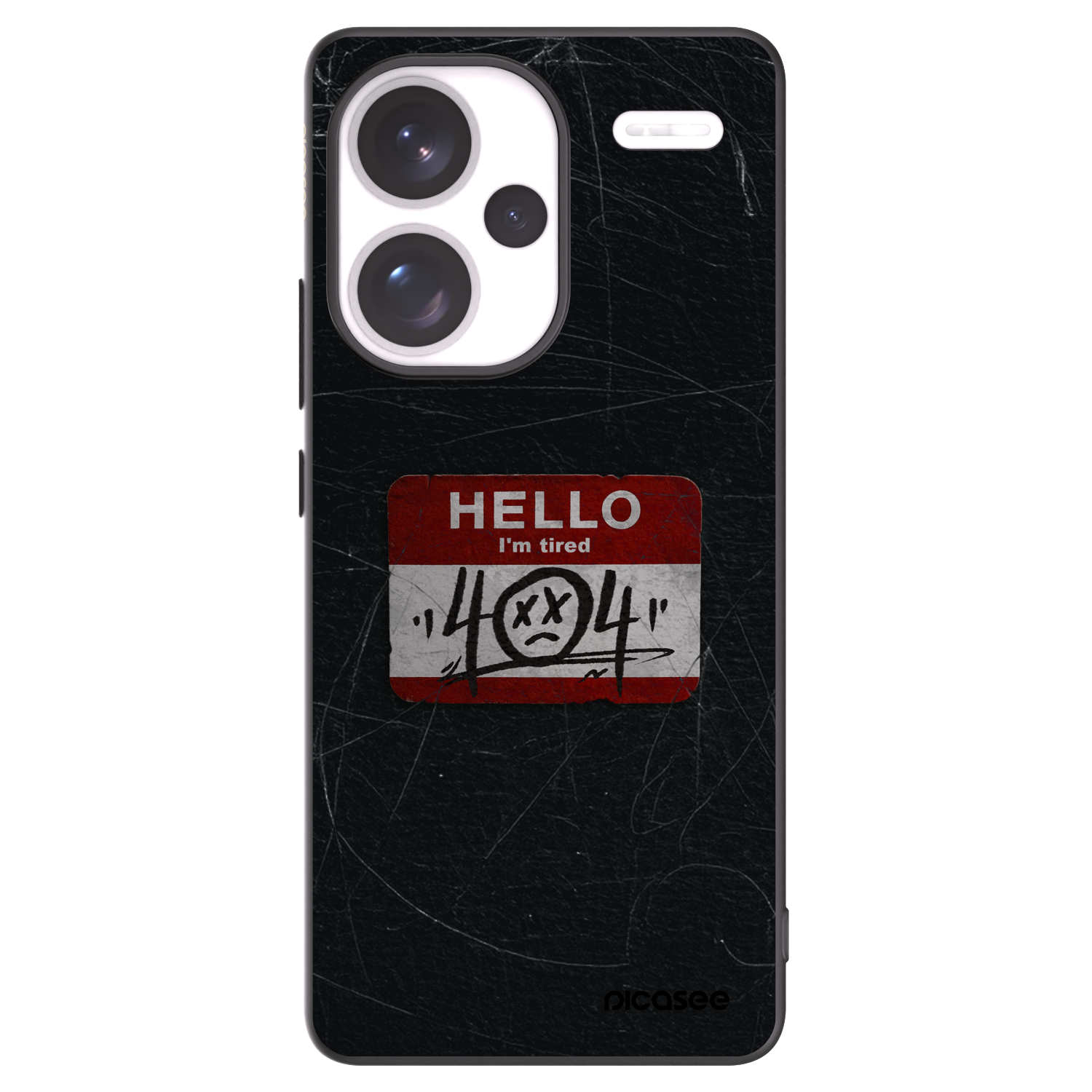 Picasee silikonowe czarne etui na Xiaomi Redmi Note 13 Pro+ 5G - HELLO 404