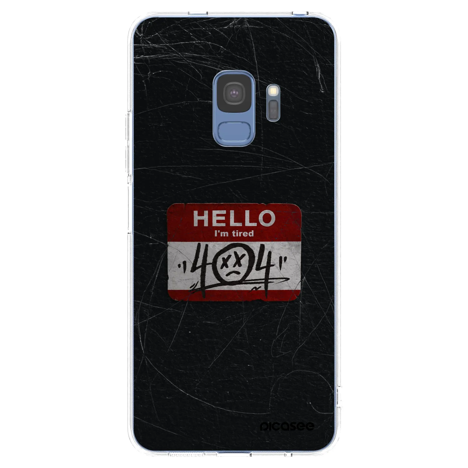 Picasee silikonowe przeźroczyste etui na Samsung Galaxy S9 G960F - HELLO 404