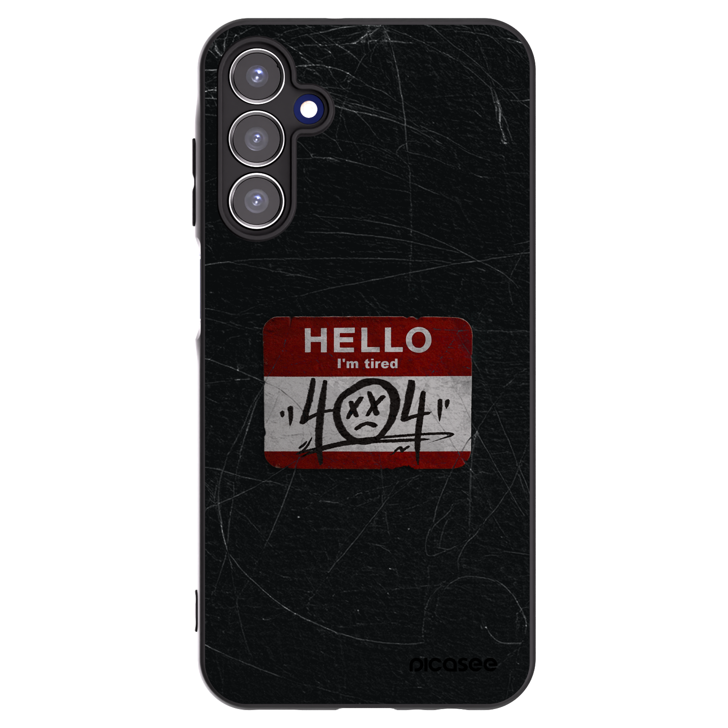 Picasee silikonowe czarne etui na Samsung Galaxy A15 A156B 5G - HELLO 404