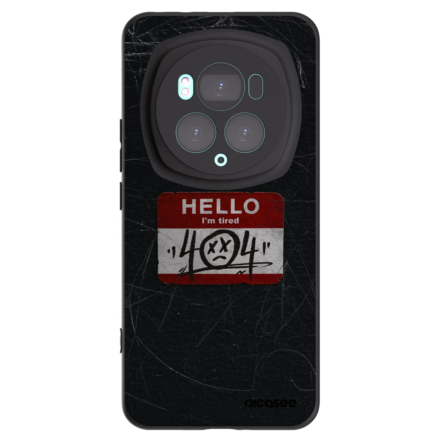 Picasee silikonowe czarne etui na Honor Magic6 Pro - HELLO 404