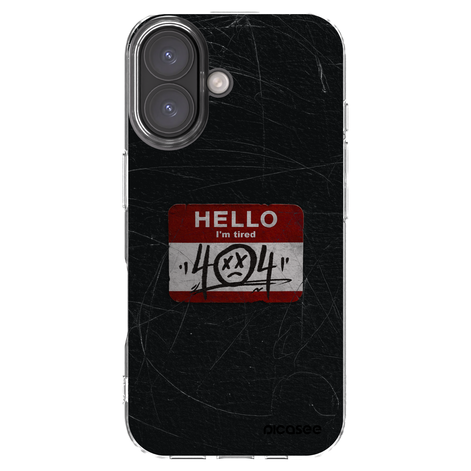 Picasee silikonowe przeźroczyste etui na Apple iPhone 16 - HELLO 404
