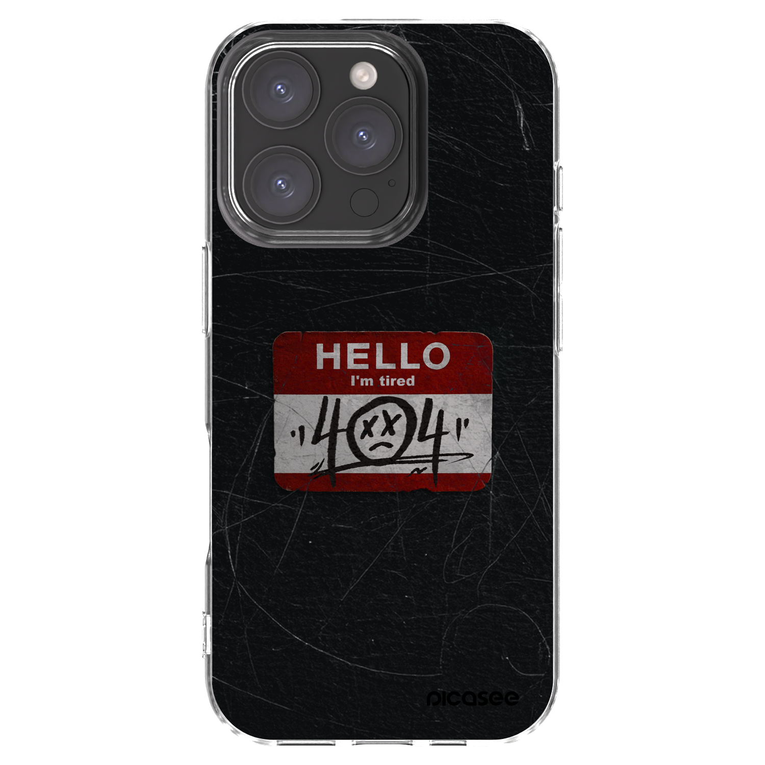 Picasee silikonowe przeźroczyste etui na Apple iPhone 16 Pro - HELLO 404