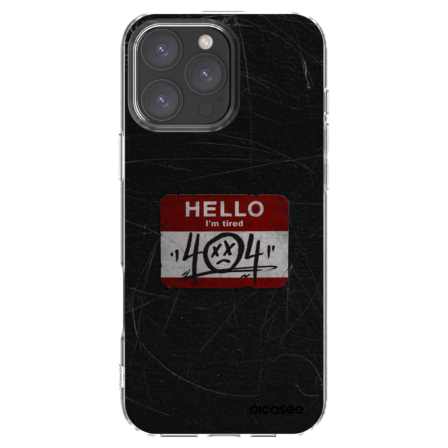 Picasee silikonowe przeźroczyste etui na Apple iPhone 16 Pro Max - HELLO 404